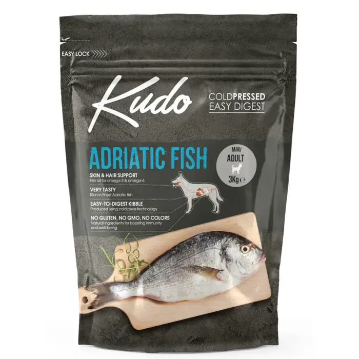 Kudo csirkementes kutyatáp halas mini 3kg